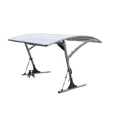 Canopio pieghevole per garage di automobili, telaio a struttura curva solare per veicoli SM/L/XL