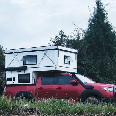Struttura in alluminio Stadard Camper Top con rack per F150 Hard Camper Shell Pickup